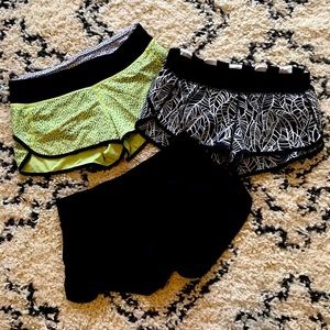 Lululemon Running Shorts- 3 pairs, great deal!